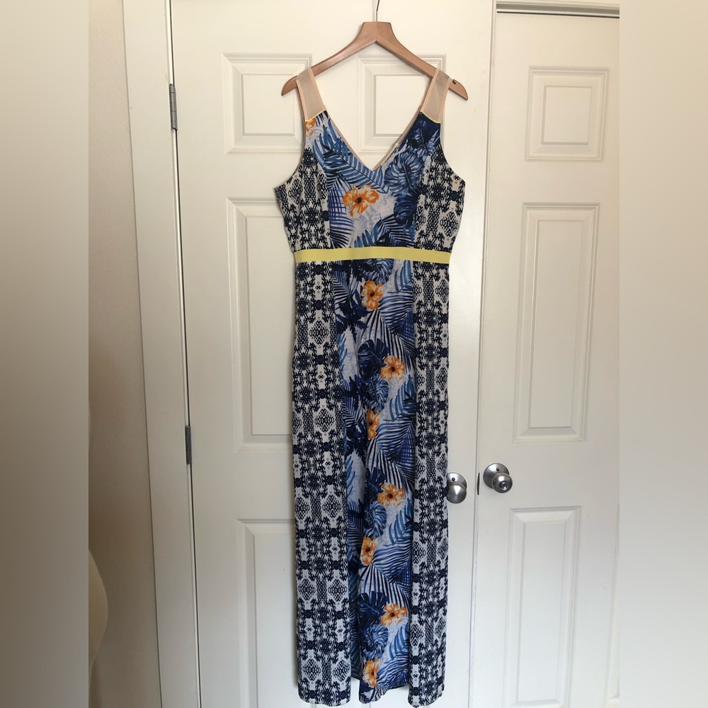 Long silky colorful dress